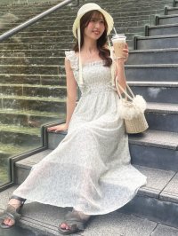 MAJESTIC LEGON/マジェスティックレゴン MAJESTIC LEGON フリルショルダーレースアップワンピ/508311582