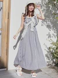 MAJESTIC LEGON/マジェスティックレゴン MAJESTIC LEGON フリルショルダーレースアップワンピ/508311582
