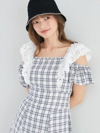 MAJESTIC LEGON/マジェスティックレゴン MAJESTIC LEGON 肩レースフリルワンピース/508311584