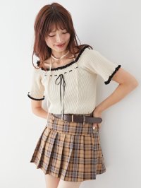 MAJESTIC LEGON/マジェスティックレゴン MAJESTIC LEGON 太ベルトプリーツミニスカート/508311680