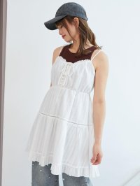 MAJESTIC LEGON/マジェスティックレゴン MAJESTIC LEGON レースアップフレアキャミワンピ/508311682