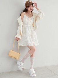 MAJESTIC LEGON/マジェスティックレゴン MAJESTIC LEGON レースアップフレアキャミワンピ/508311682