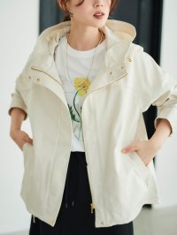 le.coeur blanc/ルクールブラン le.coeur blanc ツイルストレッチフードブルゾン/508312486