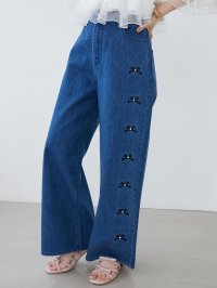 MAJESTIC LEGON/マジェスティックレゴン MAJESTIC LEGON リボンビジューデニムパンツ/508312551