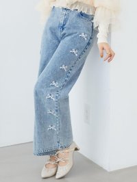 MAJESTIC LEGON/マジェスティックレゴン MAJESTIC LEGON リボンビジューデニムパンツ/508312551