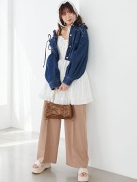 MAJESTIC LEGON/マジェスティックレゴン MAJESTIC LEGON センタープレスタックワイドパンツ/508312762