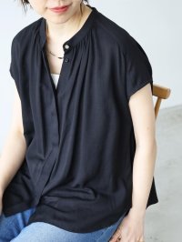 le.coeur blanc/ルクールブラン le.coeur blanc T/R追撚フレンチスリーブブラウス/508312788