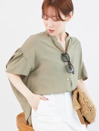 le.coeur blanc/ルクールブラン le.coeur blanc ヴィンテージライクフレアスリーブブラウス/508312794
