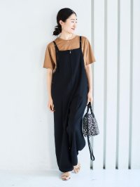 le.coeur blanc/ルクールブラン le.coeur blanc フロントジップキャミサロペット/508313443