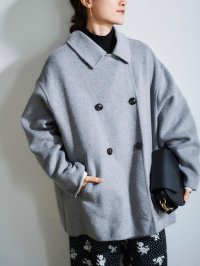 le.coeur blanc/ルクールブラン le.coeur blanc リバーオープンカラーミドルコート/508313651