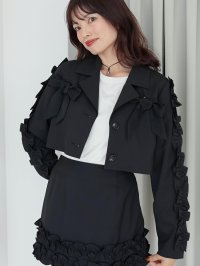 MAJESTIC LEGON/マジェスティックレゴン MAJESTIC LEGON ブローチセットホイップフリルジャケット/508313689
