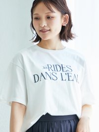 le.coeur blanc/ルクールブラン le.coeur blanc RIDES DANS L'EAUロゴTシャツ/508313829