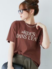 le.coeur blanc/ルクールブラン le.coeur blanc RIDES DANS L'EAUロゴTシャツ/508313829