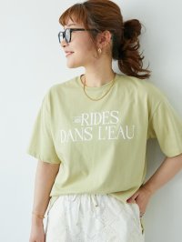 le.coeur blanc/ルクールブラン le.coeur blanc RIDES DANS L'EAUロゴTシャツ/508313829