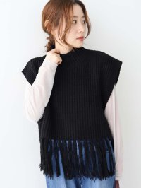 le.coeur blanc/ルクールブラン le.coeur blanc フリンジニットベスト/508313919