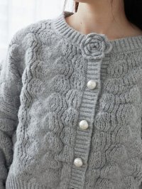 MAJESTIC LEGON/マジェスティックレゴン MAJESTIC LEGON ポコポコフラワーニットカーデ/508314198