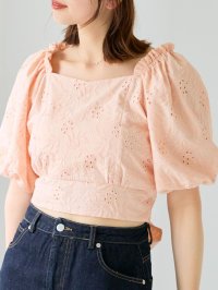 MAJESTIC LEGON/MAJESTIC LEGON 刺繍レースコットンブラウス/508314399