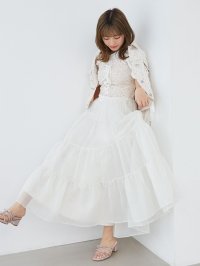 MAJESTIC LEGON/マジェスティックレゴン MAJESTIC LEGON コルセットディティールティアードスカート/508314407