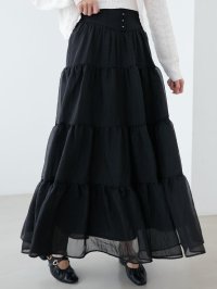 MAJESTIC LEGON/マジェスティックレゴン MAJESTIC LEGON コルセットディティールティアードスカート/508314407