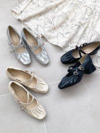 MAJESTIC LEGON/マジェスティックレゴン MAJESTIC LEGON レディギャザーストラップパンプス/508314761