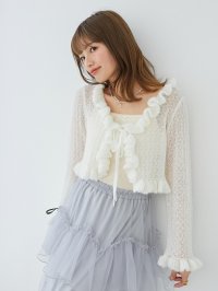 MAJESTIC LEGON/マジェスティックレゴン MAJESTIC LEGON フリルカーデ×リボンインナーセット/508315360