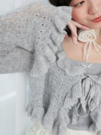 MAJESTIC LEGON/マジェスティックレゴン MAJESTIC LEGON フリルカーデ×リボンインナーセット/508315360