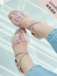 MAJESTIC LEGON/マジェスティックレゴン MAJESTIC LEGON シアーギャザーサンダル/508315554