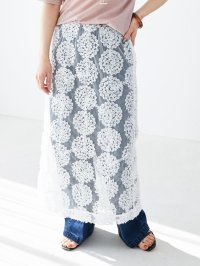 le.coeur blanc/ルクールブラン le.coeur blanc TORRAZZO DONNAエンブロイダリーレーススカート/508315911