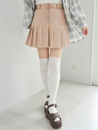 MAJESTIC LEGON/マジェスティックレゴン MAJESTIC LEGON フロントレースアッププリーツスカパン/508316059