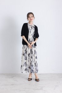 tocco closet/トッコクローゼット tocco closet UVカット＆接触冷感＆ハンドウォッシュ♪パール釦ストライプ透かし編みニットカーディガン/508320202