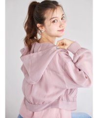 tocco closet/トッコクローゼット tocco closet ポケット付きグログランテープシアージップパーカー/508320203