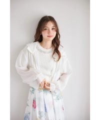 tocco closet/トッコクローゼット tocco closet ポケット付きグログランテープシアージップパーカー/508320203