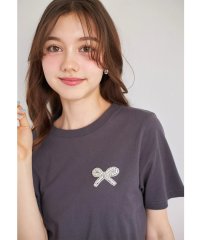 tocco closet/トッコクローゼット tocco closet リボンビジュー付きTシャツ/508320205