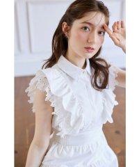 tocco closet/トッコクローゼット tocco closet フラワーレース×フリル付きティアードシャツワンピース/508320206