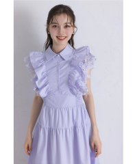 tocco closet/トッコクローゼット tocco closet フラワーレース×フリル付きティアードシャツワンピース/508320206