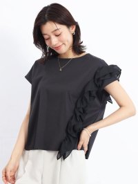 FENNEL/フェンネル FENNEL アシンメトリーフリルフレンチスカットソー/508321489