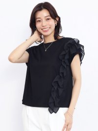 FENNEL/フェンネル FENNEL アシンメトリーフリルフレンチスカットソー/508321489