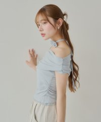 PAL OUTLET/【Chico】ローズチョーカー付ワンショル裾レースT/508321547