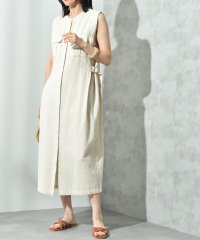 INTERPLANET/インタープラネット INTERPLANET 綿麻ウォッシュ切替シャツワンピース/508321817