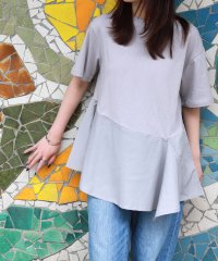 libelle more/リベル モア libelle more 異素材MIX裾ペプラムプルオーバー/508322250