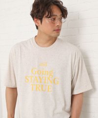 THE SHOP TK/ポリ麻プリント半袖Tシャツ【洗濯機OK】/508323969