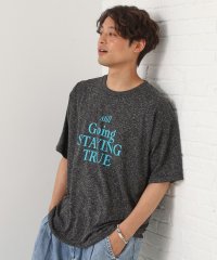 THE SHOP TK/ポリ麻プリント半袖Tシャツ【洗濯機OK】/508323969