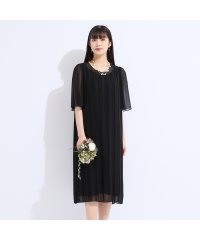 Liliane Burty/ソフトジョーゼット刺繍プリーツ加工ワンピース/508323976