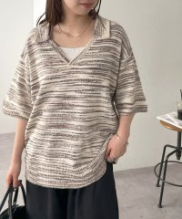 PAL OUTLET/【Discoat】段染半袖スキッパーニット/508324005