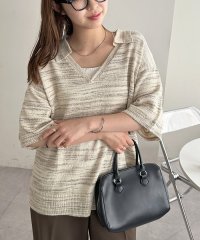 PAL OUTLET/【Discoat】段染半袖スキッパーニット/508324005