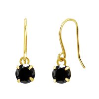 Sears/シアーズ Sears ピアス レディース K10 天然石 シトリン フックピアス 一粒 4本爪 10金 ゴールド/508324086