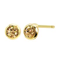 Sears/シアーズ Sears ピアス レディース K10 天然石 シトリン スタッドピアス 一粒 フクリン 10金 ゴールド/508324089
