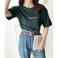 Dewlily/デューリリー Dewlily フロントロゴ半袖Tシャツ 夏トップス 半袖 デイリー ラフ シャツ Tシャツ カジュアル 韓国 ファッション レディース 春夏 着/508324339