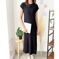 Dewlily/デューリリー Dewlily ニットストレートワンピース ワンピース ニット ロング丈 一枚コーデ 韓国 ファッション レディース 春夏 着回し 体型カバー 無/508324343