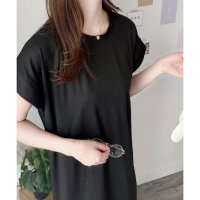 Amulet/アミュレット Amulet 半袖ロングTシャツワンピース 夏トップス 半袖 デイリー ラフ マキシ シャツ 着回し オフィス カジュアル シンプル 体型カバー /508324350